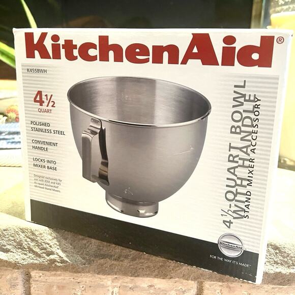 KitchenAid K45SBWH 4.5-Quart Bowl with Handle - Stainless Steel - Picture 4 of 4